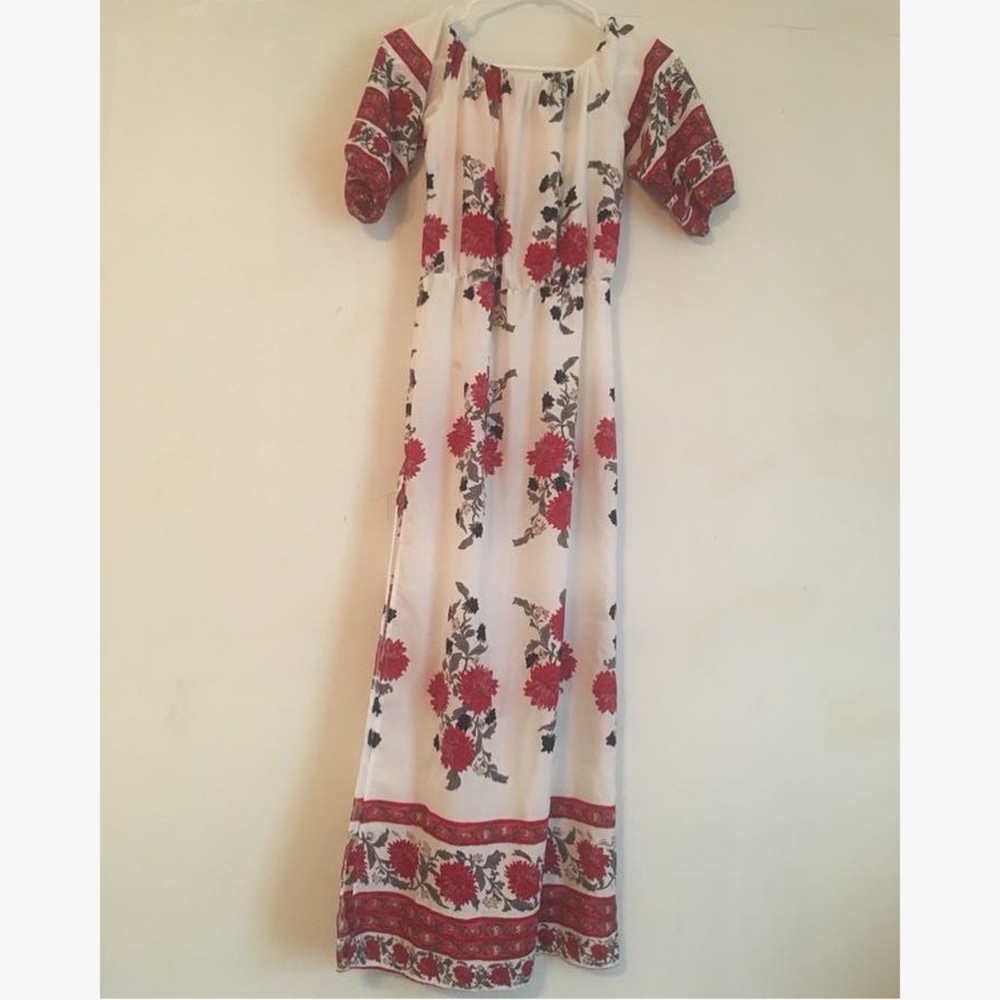 Off the shoulder floral maxi dress